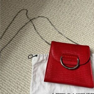 Red Textured Handbag